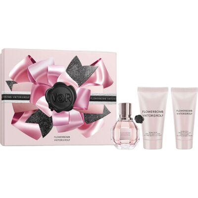 Viktor & Rolf Flowerbomb – Apă de parfum (EDP) 30 ml + Loțiune de corp 50 ml + Cremă de corp 40 ml Viktor & Rolf Flowerbomb – Apă de parfum (EDP) 30 ml + Loțiune de corp 50 ml + Cremă de corp 40 ml