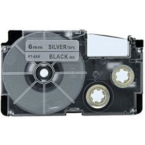 Pro Casio Banda compatibila Casio XR-6SR1 6mm x 8m text negru / fundal argintiu Pro Casio Banda compatibila Casio XR-6SR1 6mm x 8m text negru / fundal argintiu