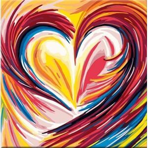 Zuty Pictură pe numere Rainbow Painted Heart