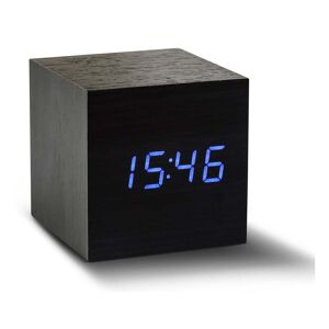 Gingko Ceas deșteptător cu LED Gingko Cube Click Clock, negru - albastru negru