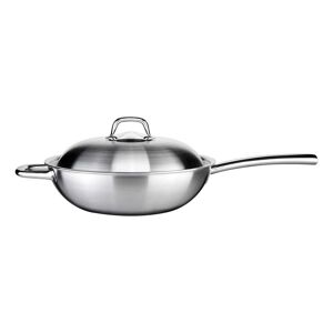 Tescoma Tigaie cu capac de tip wok din oțel inoxidabil ø 32 cm President – Tescoma argintiu