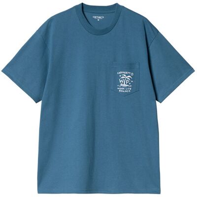 Carhartt WIP S/S Fragments Pocket T-Shirt Sodalite Bărbați - Tricouri Carhartt WIP - Turcoaz - I034407_2PL_XX-L - Size: L Turcoaz L male Carhartt WIP S/S Fragments Pocket T-Shirt Sodalite Bărbați - Tricouri Carhartt WIP - Turcoaz - I034407_2PL_XX-L - Size: L Turcoaz L male