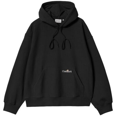 Carhartt WIP Hooded Label Script Sweat Black Bărbați - Hanorace și bluze cu glugă Carhartt WIP - Negru - I034430_89_XX-M - Size: M Negru M male Carhartt WIP Hooded Label Script Sweat Black Bărbați - Hanorace și bluze cu glugă Carhartt WIP - Negru - I034430_89_XX-M - Size: M Negru M male