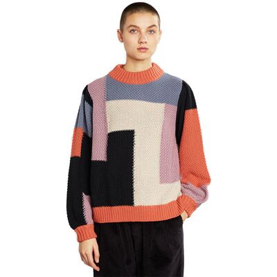 Dedicated Sweater Knitted Rutbo Blocks Multi Berry Femei - Hanorace și bluze cu glugă Dedicated - Multicolor - 20009-M - Size: M Multicolor M female Dedicated Sweater Knitted Rutbo Blocks Multi Berry Femei - Hanorace și bluze cu glugă Dedicated - Multicolor - 20009-M - Size: M Multicolor M female