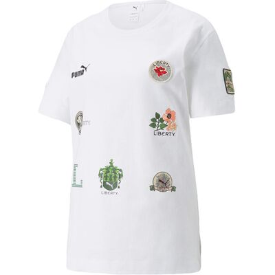Puma x LIBERTY Badge Women's Tee Femei - Tricouri Puma - Alb - 534049_02-M - Size: M Alb M female Puma x LIBERTY Badge Women's Tee Femei - Tricouri Puma - Alb - 534049_02-M - Size: M Alb M female
