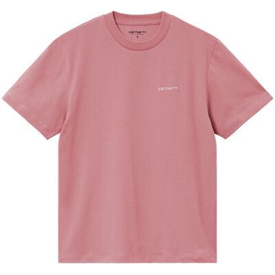 Carhartt WIP W' S/S Script Embroidery Tee Dusty Rose Femei - Tricouri Carhartt WIP - Roz - I032293_2D8_XX-M - Size: M Roz M female Carhartt WIP W' S/S Script Embroidery Tee Dusty Rose Femei - Tricouri Carhartt WIP - Roz - I032293_2D8_XX-M - Size: M Roz M female