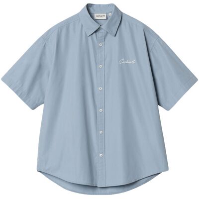 Carhartt WIP W' S/S Jaxon Shirt Femei - Tricouri Carhartt WIP - Albastru - I033080_27H_XX-S - Size: S Albastru S female Carhartt WIP W' S/S Jaxon Shirt Femei - Tricouri Carhartt WIP - Albastru - I033080_27H_XX-S - Size: S Albastru S female