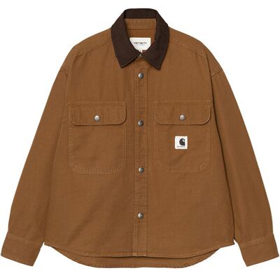 Carhartt WIP W' Prescott Shirt Jac Femei - Cămaşă Carhartt WIP - Maro - I036513_00S_GD-S - Size: S Maro S female Carhartt WIP W' Prescott Shirt Jac Femei - Cămaşă Carhartt WIP - Maro - I036513_00S_GD-S - Size: S Maro S female