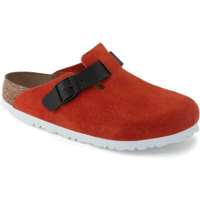 Birkenstock Boston Suede Leather Narrow fit Red Unisex - Sandale Birkenstock - Roșu - 1025971-8 - Size: 8 Roșu 8 unisex Birkenstock Boston Suede Leather Narrow fit Red Unisex - Sandale Birkenstock - Roșu - 1025971-8 - Size: 8 Roșu 8 unisex