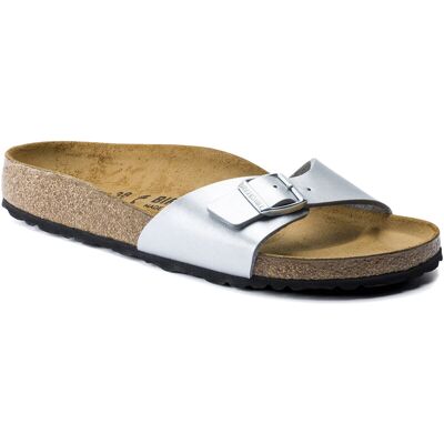 Birkenstock Madrid Birko-Flor Silver Narrow Fit Femei - Sandale Birkenstock - Gri - 40413-2.5 - Size: 2.5 Gri 2.5 female Birkenstock Madrid Birko-Flor Silver Narrow Fit Femei - Sandale Birkenstock - Gri - 40413-2.5 - Size: 2.5 Gri 2.5 female