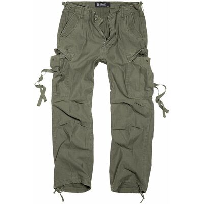 pantaloni pentru bărbați BRANDIT - M65 Pantaloni Vintage Olive XL pantaloni pentru bărbați BRANDIT - M65 Pantaloni Vintage Olive XL