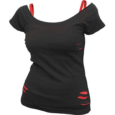 tricou femei - 2IN1 Ripped - SPIRAL - P004F711-SPI L tricou femei - 2IN1 Ripped - SPIRAL - P004F711-SPI L