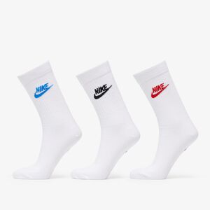 Nike Sportswear Everyday Essential Crew Socks 3-Pack White/ Multicolor Alb L unisex