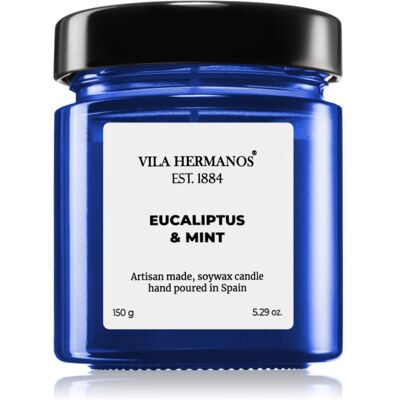 Vila Hermanos Apothecary Cobalt Blue Eucalyptus & Mint lumânare parfumată 150 g Vila Hermanos Apothecary Cobalt Blue Eucalyptus & Mint lumânare parfumată 150 g