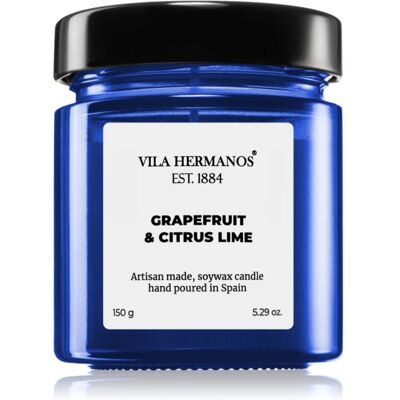 Vila Hermanos Apothecary Cobalt Blue Grapefruit & Citrus Lime lumânare parfumată 150 g Vila Hermanos Apothecary Cobalt Blue Grapefruit & Citrus Lime lumânare parfumată 150 g