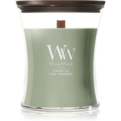 Woodwick Verdant Fig lumânare parfumată cu fitil din lemn 275 g Woodwick Verdant Fig lumânare parfumată cu fitil din lemn 275 g