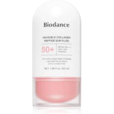 Biodance Invisible Collagen Peptide Sun Fluid lotiune pentru bronzat cu colagen SPF 50+ 50 ml Biodance Invisible Collagen Peptide Sun Fluid lotiune pentru bronzat cu colagen SPF 50+ 50 ml