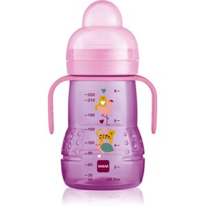 MAM Trainer+ Sticla pentru copii - 220 ml, Ergonomică, Mânere, Puț moale MAM Trainer+ Sticla pentru copii - 220 ml, Ergonomică, Mânere, Puț moale