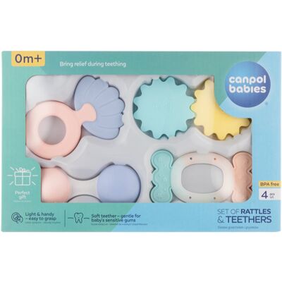 Canpol babies Pastels Set de jucării pentru bebeluși - Jucării pentru nou-născuți Canpol babies Pastels Set de jucării pentru bebeluși - Jucării pentru nou-născuți