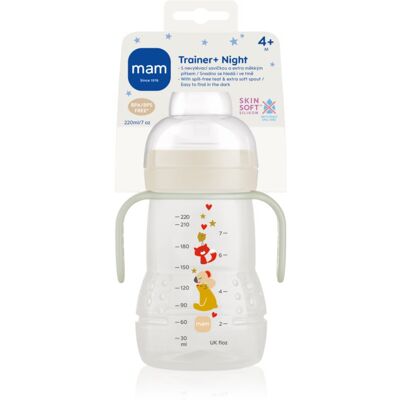MAM Trainer Night biberon White 4m+ 220 ml MAM Trainer Night biberon White 4m+ 220 ml