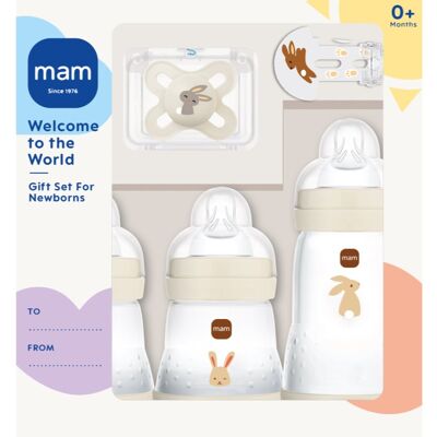 MAM Welcome to the World 0m+ set cadou pentru bebeluși Beige 1 buc MAM Welcome to the World 0m+ set cadou pentru bebeluși Beige 1 buc