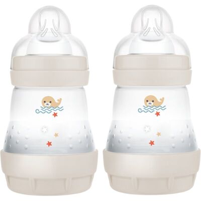MAM Perfect Star Anti-colic Bottle biberon anticolici 0m+ Beige 2x160 ml MAM Perfect Star Anti-colic Bottle biberon anticolici 0m+ Beige 2x160 ml