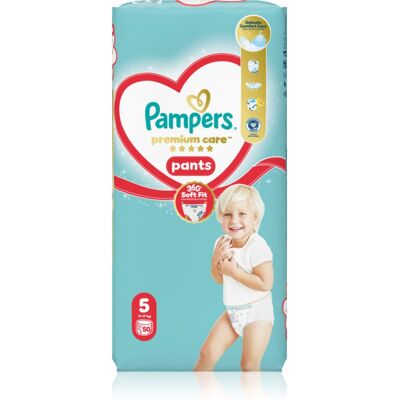 Pampers Premium Care Pants Size 5 scutece de unică folosință tip chiloțel 11-17 kg 50 buc Pampers Premium Care Pants Size 5 scutece de unică folosință tip chiloțel 11-17 kg 50 buc