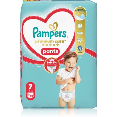 Pampers Premium Care Pants Size 7 scutece de unică folosință tip chiloțel 15+ kg 40 buc Pampers Premium Care Pants Size 7 scutece de unică folosință tip chiloțel 15+ kg 40 buc