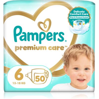 Pampers Premium Care Size 6 scutece de unică folosință 13-18 kg 50 buc Pampers Premium Care Size 6 scutece de unică folosință 13-18 kg 50 buc