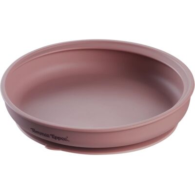 Tommee Tippee EasiStick™ Silicone Weaning Plate farfurie cu ventuză 4m+ Pink 1 buc Tommee Tippee EasiStick™ Silicone Weaning Plate farfurie cu ventuză 4m+ Pink 1 buc