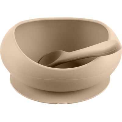 Zopa Silicone Tableware Set serviciu de masă pentru copii Sand Beige 1 buc Zopa Silicone Tableware Set serviciu de masă pentru copii Sand Beige 1 buc