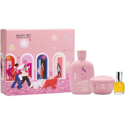 Alfaparf Milano Semi di Lino Moisture Holiday Kit set cadou pentru hidratare intensa 3 buc Alfaparf Milano Semi di Lino Moisture Holiday Kit set cadou pentru hidratare intensa 3 buc