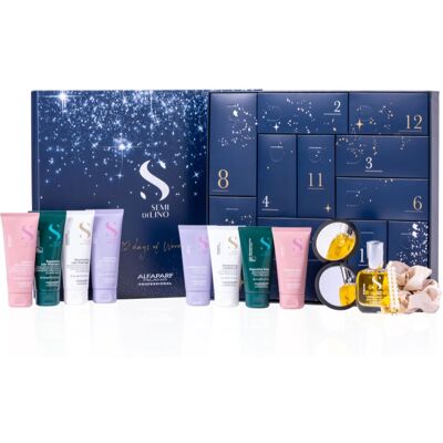 Alfaparf Milano Semi di Lino Advent Calendar Calendar de Crăciun pentru frumusețea părului și a pielii Alfaparf Milano Semi di Lino Advent Calendar Calendar de Crăciun pentru frumusețea părului și a pielii