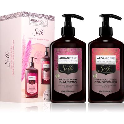 Set de Îngrijire a Părului cu Proteină de Mătase - Șampon & Balsam Set de Îngrijire a Părului cu Proteină de Mătase - Șampon & Balsam
