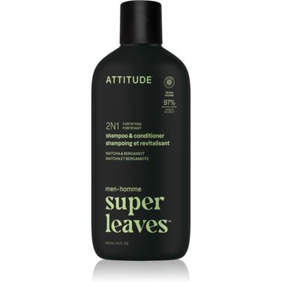 Attitude Super Leaves Matcha & Bergamot sampon si balsam 2 in 1 pentru bărbați 415 ml Attitude Super Leaves Matcha & Bergamot sampon si balsam 2 in 1 pentru bărbați 415 ml