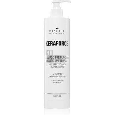 Brelil Professional Keraforce - Tratament pre-shampoo pentru toate tipurile de păr Brelil Professional Keraforce - Tratament pre-shampoo pentru toate tipurile de păr