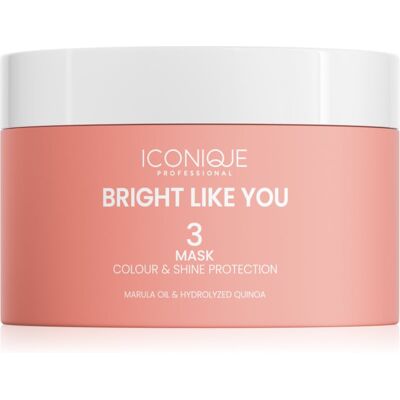 ICONIQUE Professional BRIGHT LIKE YOU Colour & Shine Protection Mask mască protectoare cu efect regenerator pentru păr vopsit 200 ml ICONIQUE Professional BRIGHT LIKE YOU Colour & Shine Protection Mask mască protectoare cu efect regenerator pentru păr vopsit 200 ml