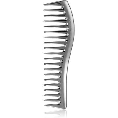 Janeke Chromium Line Wavy Comb for Gel Application pieptene de păr pentru aplicarea produselor cu textură de gel 18,5 x 5 cm 1 buc Janeke Chromium Line Wavy Comb for Gel Application pieptene de păr pentru aplicarea produselor cu textură de gel 18,5 x 5 cm 1 buc