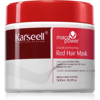 Karseell Color Depositing Red Hair Mask masca pentru a evidentia culoarea parului 500 ml Karseell Color Depositing Red Hair Mask masca pentru a evidentia culoarea parului 500 ml