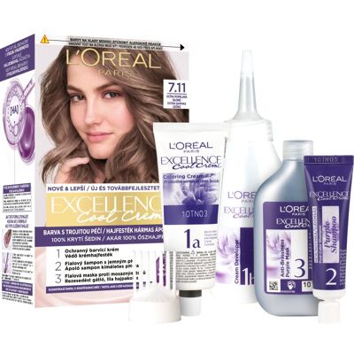 L'Oréal Excellence Cool Creme 7.11 Blond Gri Ultra - Vopsea de păr L'Oréal Excellence Cool Creme 7.11 Blond Gri Ultra - Vopsea de păr