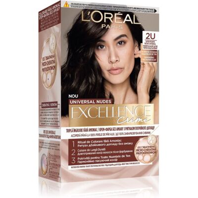 L’Oréal Paris Excellence Universal Nudes Culoare permanenta pentru par culoare 2U Darkest Brown 1 buc L’Oréal Paris Excellence Universal Nudes Culoare permanenta pentru par culoare 2U Darkest Brown 1 buc