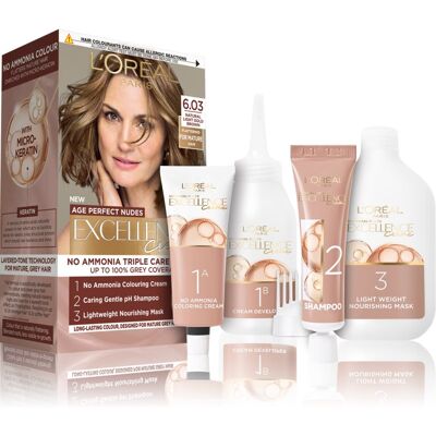 L’Oréal Paris Excellence Universal Nudes Culoare permanenta pentru par culoare 6.03 Natural Light Gold Brown 1 buc L’Oréal Paris Excellence Universal Nudes Culoare permanenta pentru par culoare 6.03 Natural Light Gold Brown 1 buc