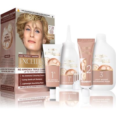 L’Oréal Paris Excellence Universal Nudes Culoare permanenta pentru par culoare 7.31 Natural Caramel Blonde 1 buc L’Oréal Paris Excellence Universal Nudes Culoare permanenta pentru par culoare 7.31 Natural Caramel Blonde 1 buc