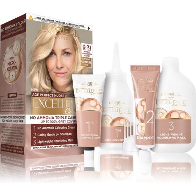 L’Oréal Paris Excellence Universal Nudes Culoare permanenta pentru par culoare 9.31 Natural Light Golden Blonde 1 buc L’Oréal Paris Excellence Universal Nudes Culoare permanenta pentru par culoare 9.31 Natural Light Golden Blonde 1 buc