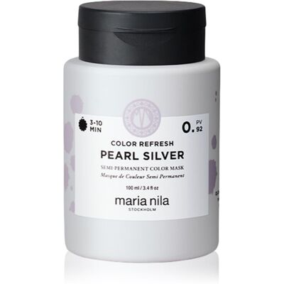 Maria Nila Colour Refresh Mask mască fină de hrănire fără pigmenți permanenți de culoare culoare Pearl Silver 0.92 100 ml Maria Nila Colour Refresh Mask mască fină de hrănire fără pigmenți permanenți de culoare culoare Pearl Silver 0.92 100 ml