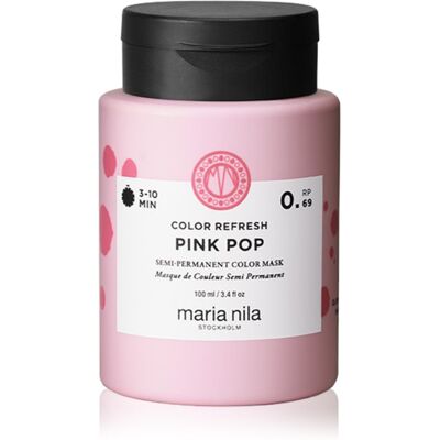 Maria Nila Colour Refresh Mask mască fină de hrănire fără pigmenți permanenți de culoare culoare Pink Pop 0.69 100 ml Maria Nila Colour Refresh Mask mască fină de hrănire fără pigmenți permanenți de culoare culoare Pink Pop 0.69 100 ml