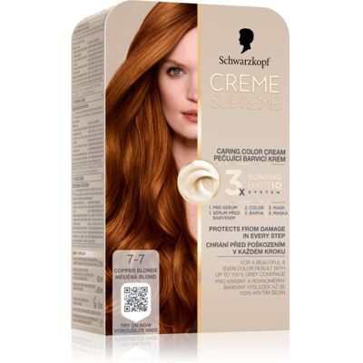 Schwarzkopf Creme Supreme Culoare permanenta pentru par culoare 7-7 Copper Blonde 60 ml Schwarzkopf Creme Supreme Culoare permanenta pentru par culoare 7-7 Copper Blonde 60 ml