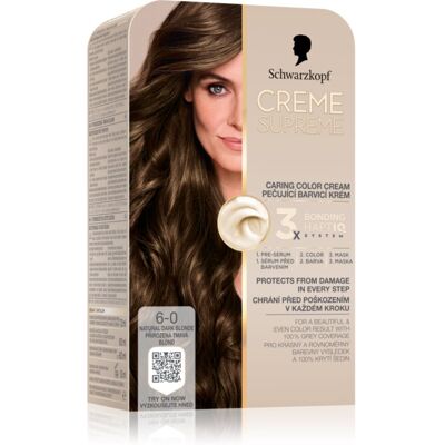Schwarzkopf Creme Supreme Culoare permanenta pentru par culoare 6-0 Natural Dark Blonde 60 ml Schwarzkopf Creme Supreme Culoare permanenta pentru par culoare 6-0 Natural Dark Blonde 60 ml