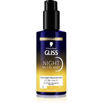 Schwarzkopf Gliss Oil Nutritive spray pentru păr pentru noapte Night Nutri Mist 100 ml Schwarzkopf Gliss Oil Nutritive spray pentru păr pentru noapte Night Nutri Mist 100 ml