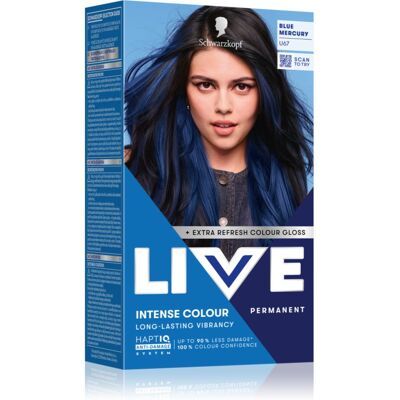 Schwarzkopf LIVE Intense Colour Culoare permanenta pentru par culoare U67 Blue Mercury 1 buc Schwarzkopf LIVE Intense Colour Culoare permanenta pentru par culoare U67 Blue Mercury 1 buc